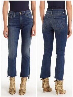 MOTHER Insider Crop Step Fray Not Rough Enough Jeans, 24